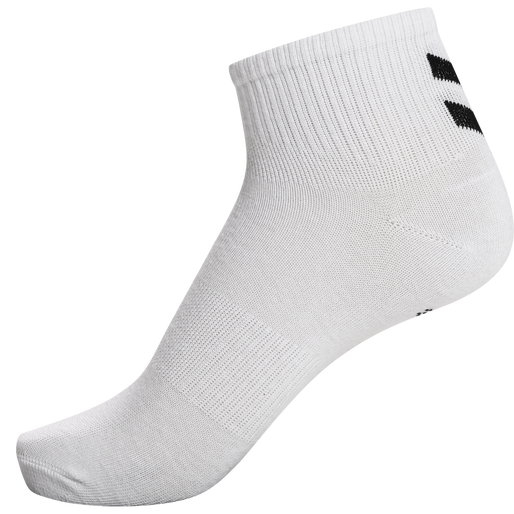 hmlCHEVRON 6-PACK  MID CUT SOCKS, WHITE, packshot