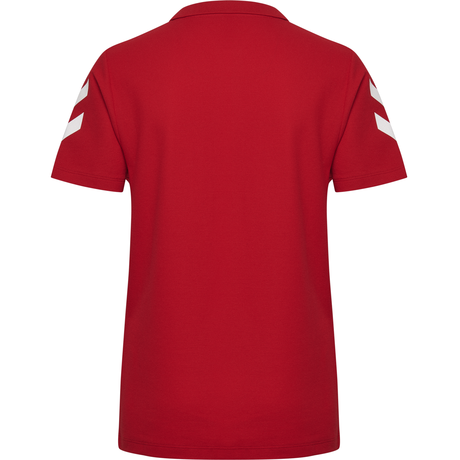 HUMMEL GO COTTON POLO WOMAN, TRUE RED, packshot