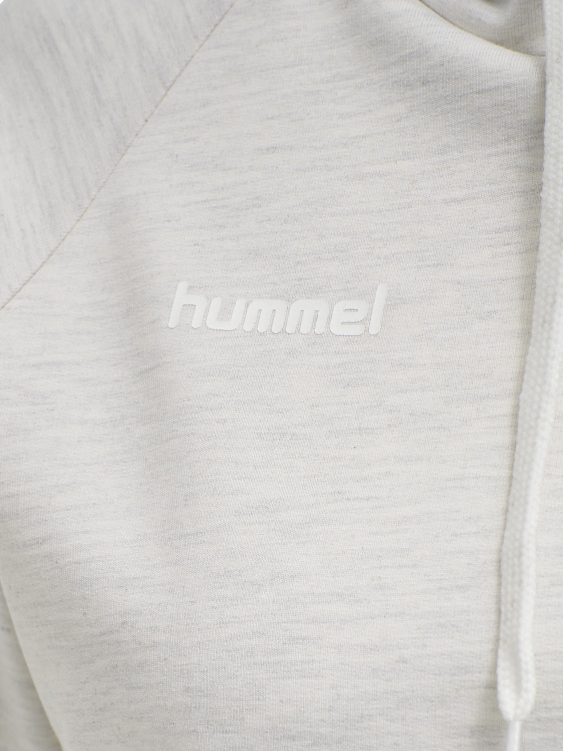 HUMMEL GO COTTON HOODIE WOMAN, EGRET MELANGE, packshot