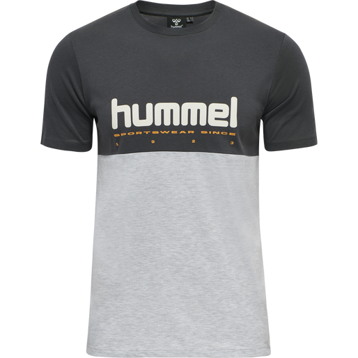 hmlLGC MANFRED T-SHIRT, LIGHT GREY MELANGE, packshot