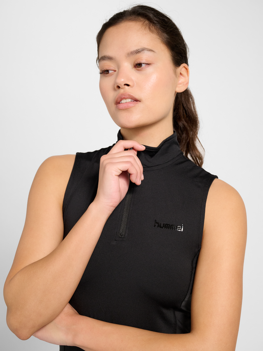hmlPRIMA HALF ZIP TOP, BLACK, model
