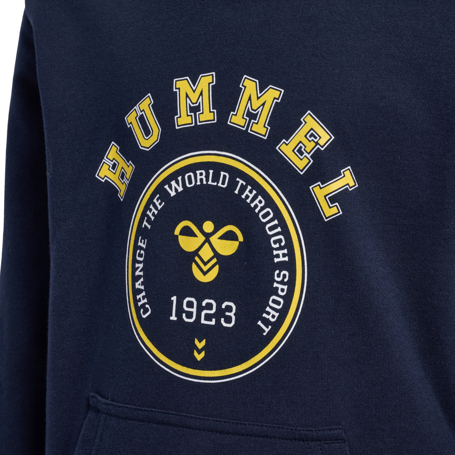 hmlGEOGRAPHY HOODIE, BLACK IRIS, packshot