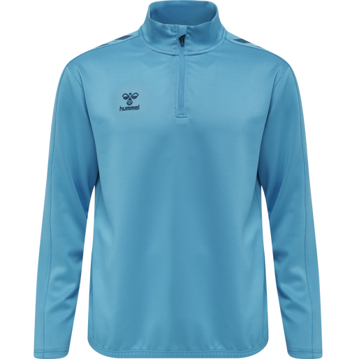 hmlCORE XK HALF ZIP POLY SWEAT, BLUE DANUBE, packshot