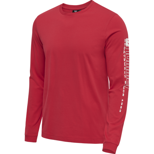 hmlLGC CRAIG T-SHIRT L/S, TRUE RED, packshot