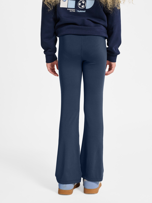 hmlJR HIGH WAIST FLARED TIGHTS, BLACK IRIS/BLACK IRIS, model