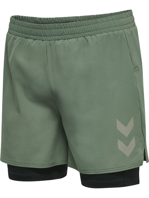 hmlMT FORCE 2 IN 1 SHORTS, LAUREL WREATH, packshot