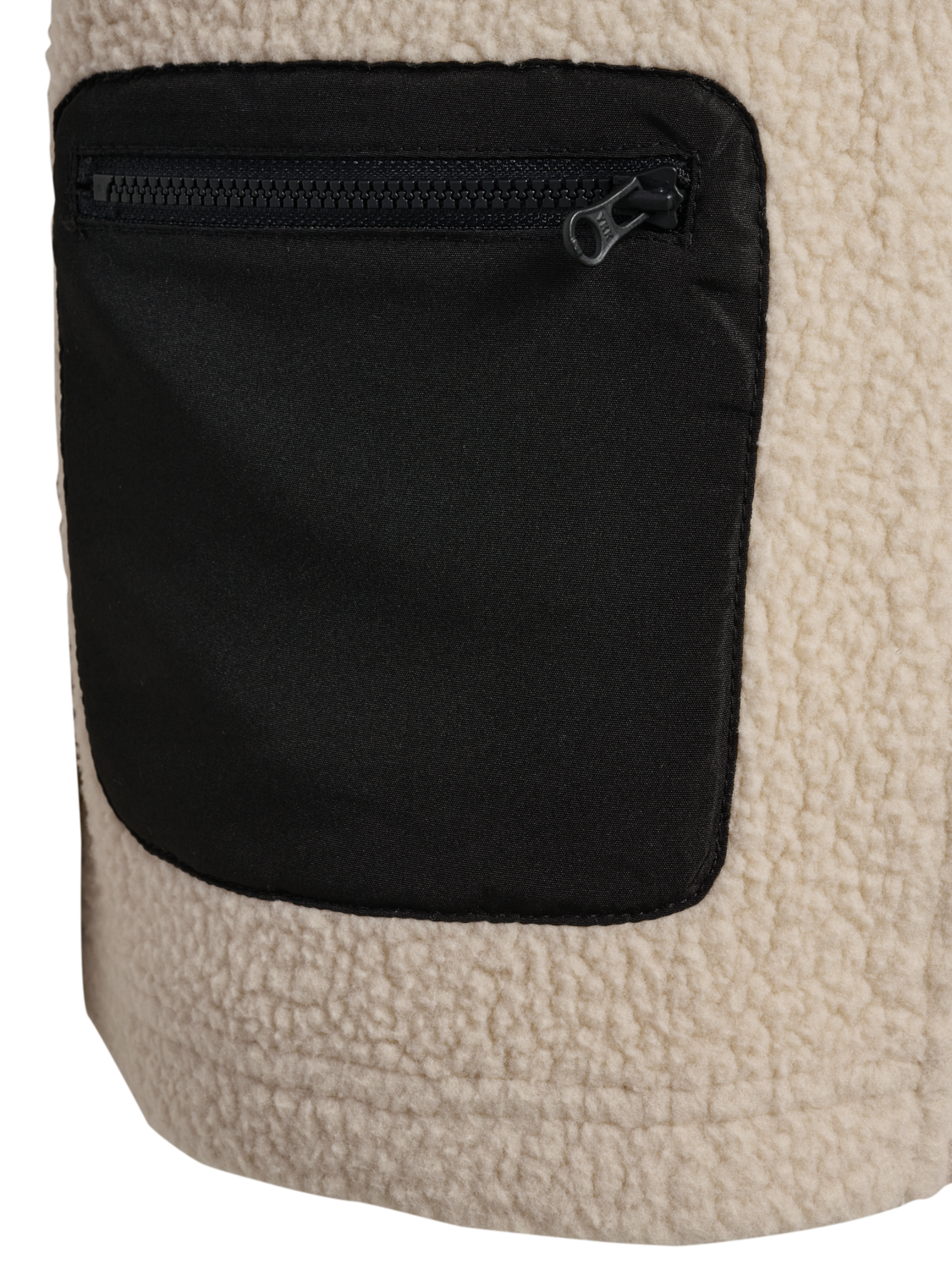 hmlJR MARTINI FLEECE ZIP VEST, OATMEAL, packshot