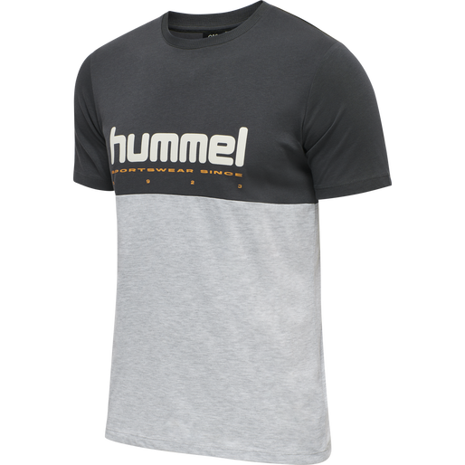 hmlLGC MANFRED T-SHIRT, LIGHT GREY MELANGE, packshot