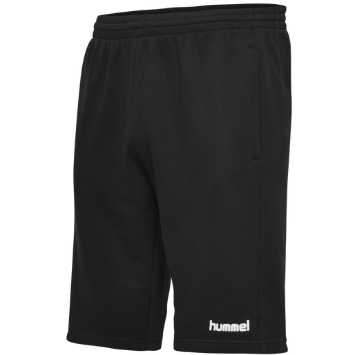 HMLGO COTTON BERMUDA SHORTS, BLACK, packshot