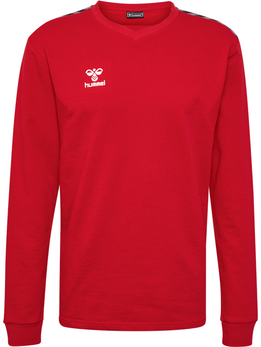 hmlAUTHENTIC CO TRAINING SWEAT, TRUE RED, packshot