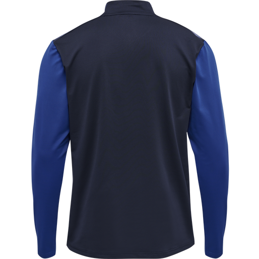 hmlPRO GRID HALF ZIP TRAINING L/S, MARITIME BLUE/SURF THE WEB, packshot