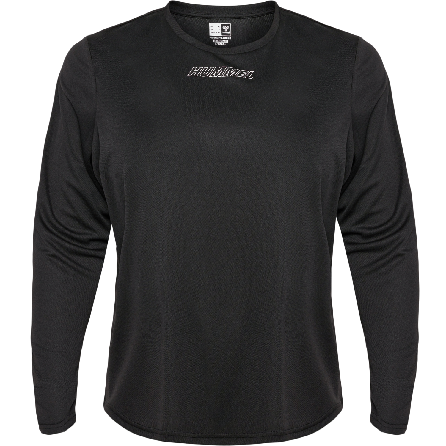 hmlTE CURVY T-SHIRT L/S PLUS, BLACK, packshot