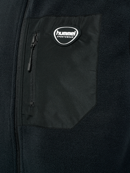 hmlLGC SUM FLEECE WAISTCOAT, BLACK, packshot