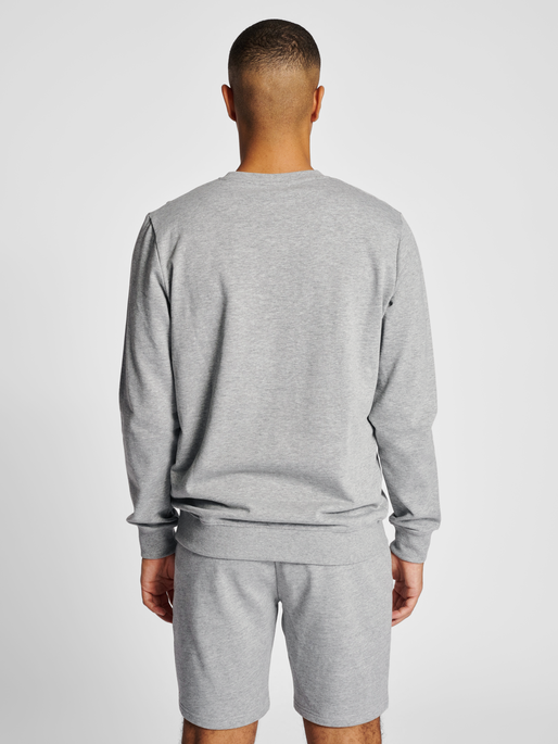 hmlIC BILL SWEATSHIRT, GREY MELANGE, model
