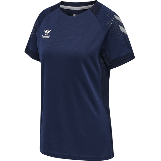 hmlLEAD WOMENS S/S POLY JERSEY, MARINE, packshot