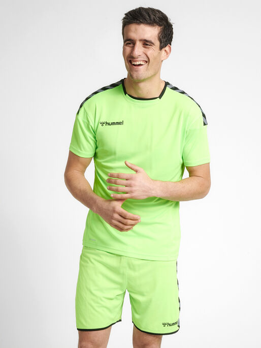 hmlAUTHENTIC POLY JERSEY S/S, GREEN GECKO, model