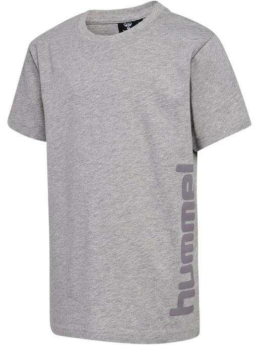 hmlPRINT T-SHIRT S/S, GREY MELANGE, packshot