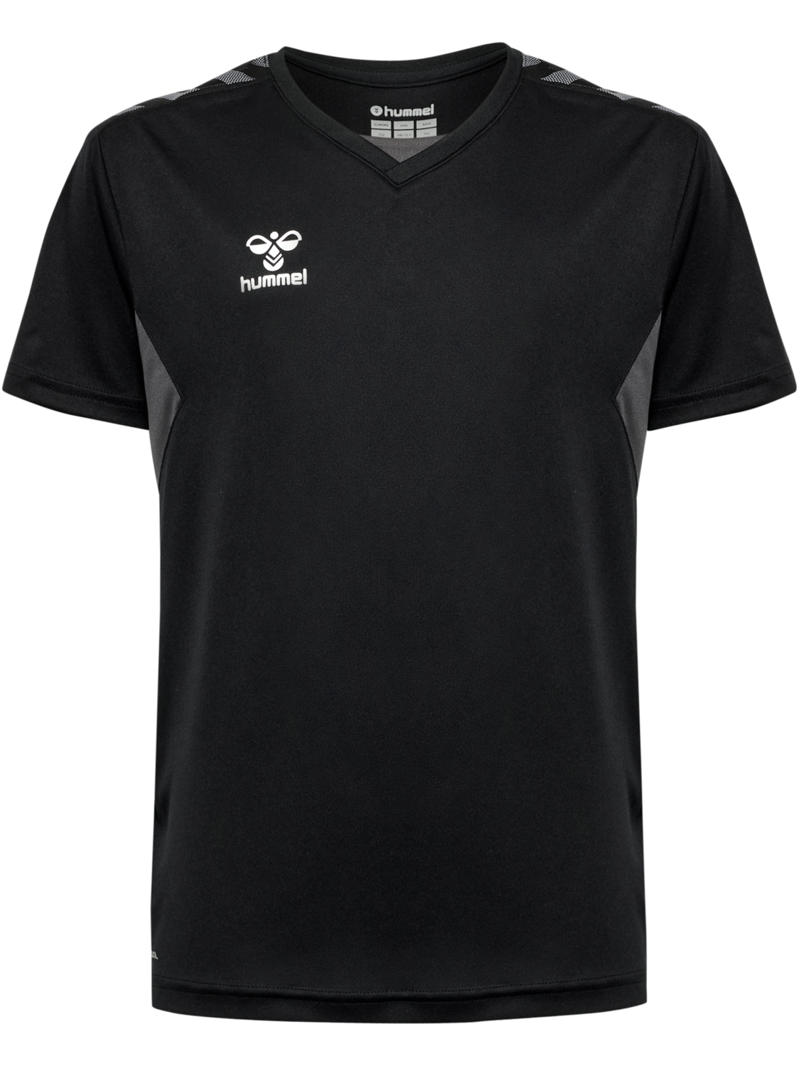 hmlAUTHENTIC PL JERSEY S/S KIDS, BLACK, packshot