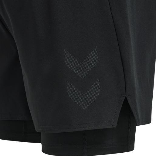 hmlMT FORCE 2 IN 1 SHORTS, BLACK, packshot