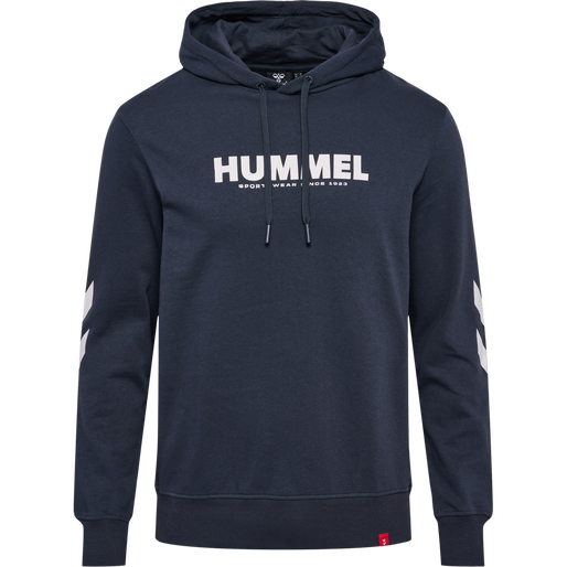 hmlLEGACY LOGO HOODIE, BLUE NIGHTS, packshot