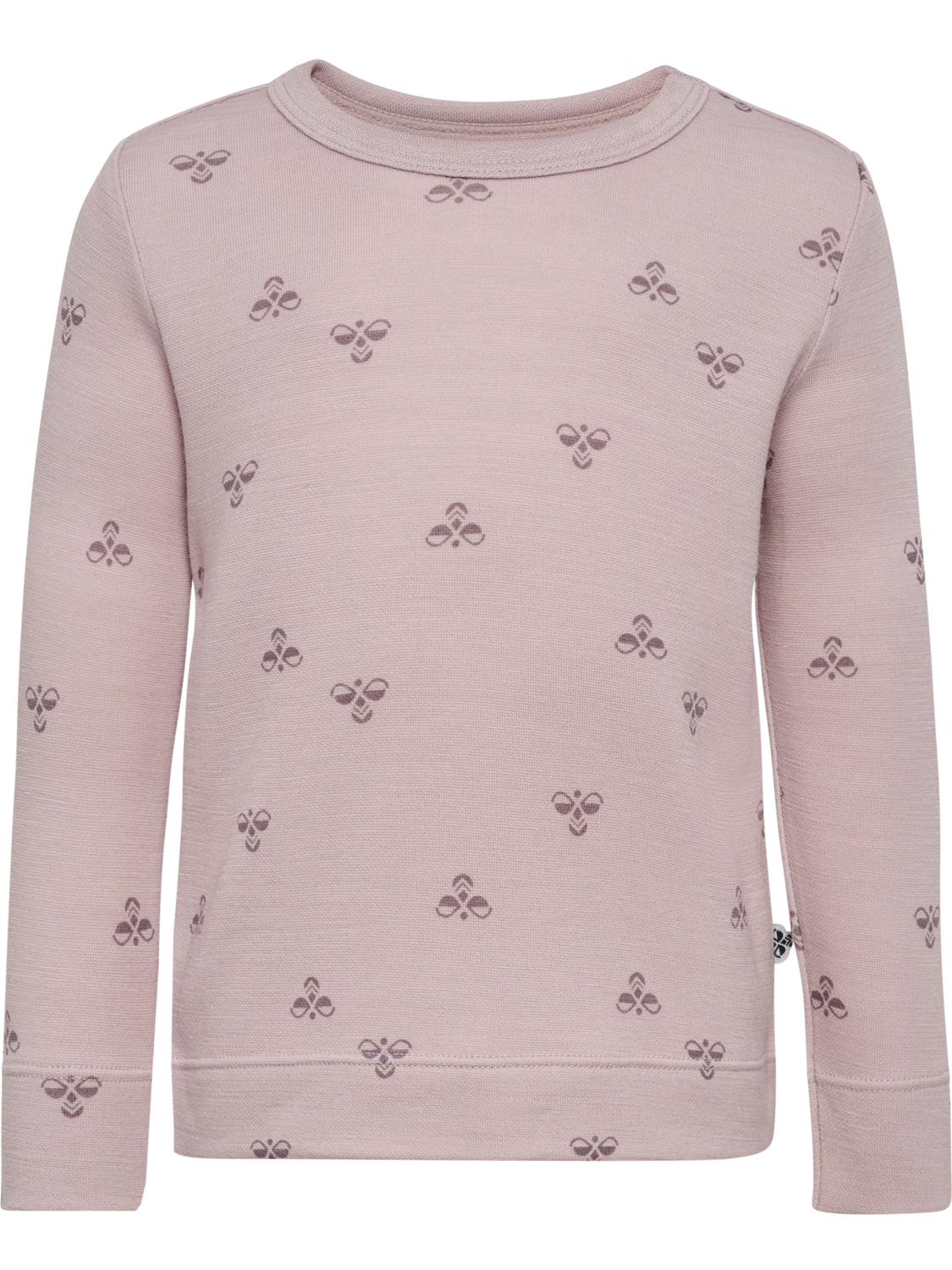 hmlMINI WOOL T-SHIRT L/S, CLOUD GRAY, packshot