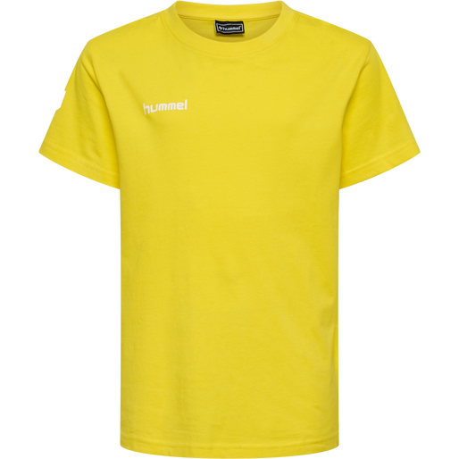 HUMMEL GO KIDS COTTON T-SHIRT S/S, BLAZING YELLOW, packshot
