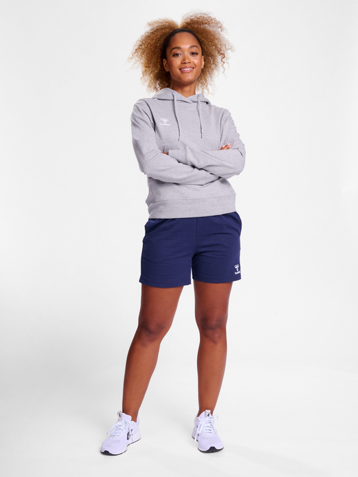 hmlGO 2.0 HOODIE WOMAN, GREY MELANGE, model