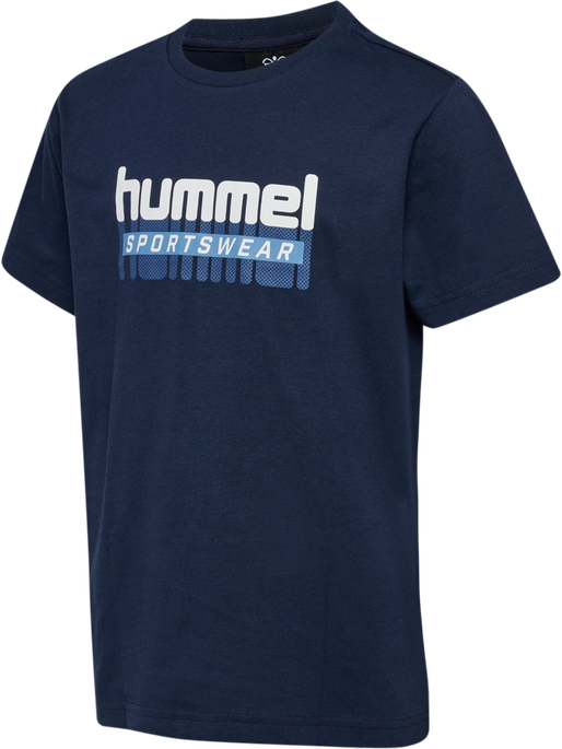 hmlTUKAS T-SHIRT S/S 2-PACK, BLACK IRIS/ICEBERG GREEN, packshot