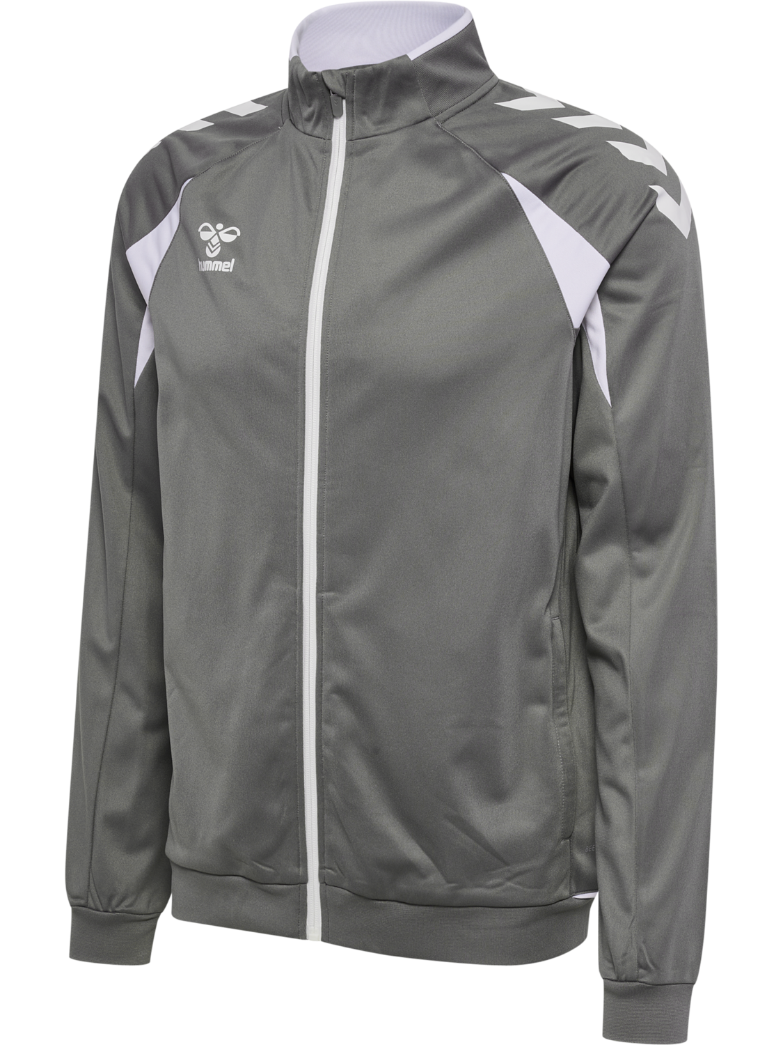 hmlCORE 2.0 TRACK ZIP JACKET, STEEL GRAY/WHITE, packshot