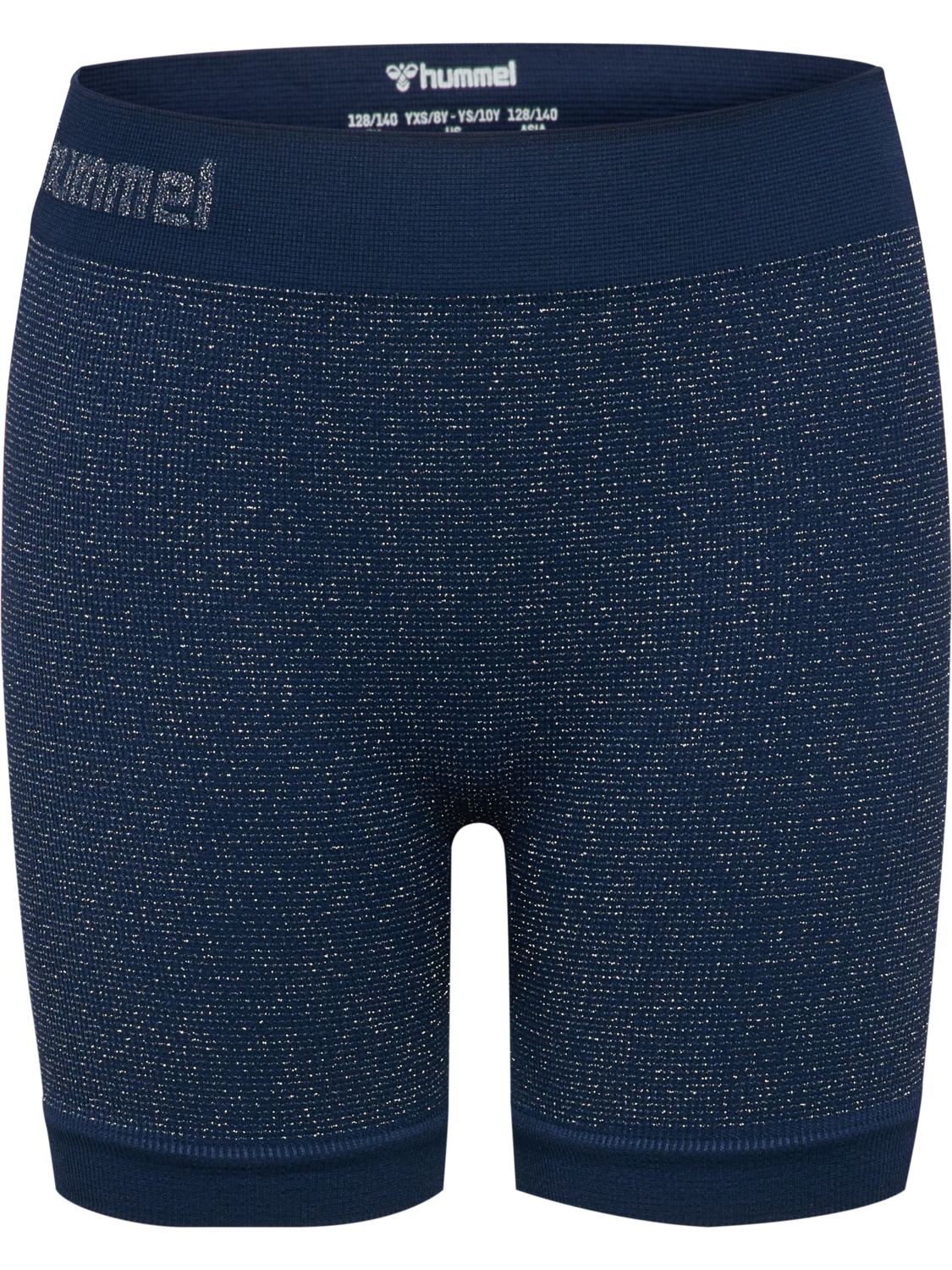 hmlJR SEAMLESS GLITTER SHORT TIGHTS, DRESS BLUES, packshot