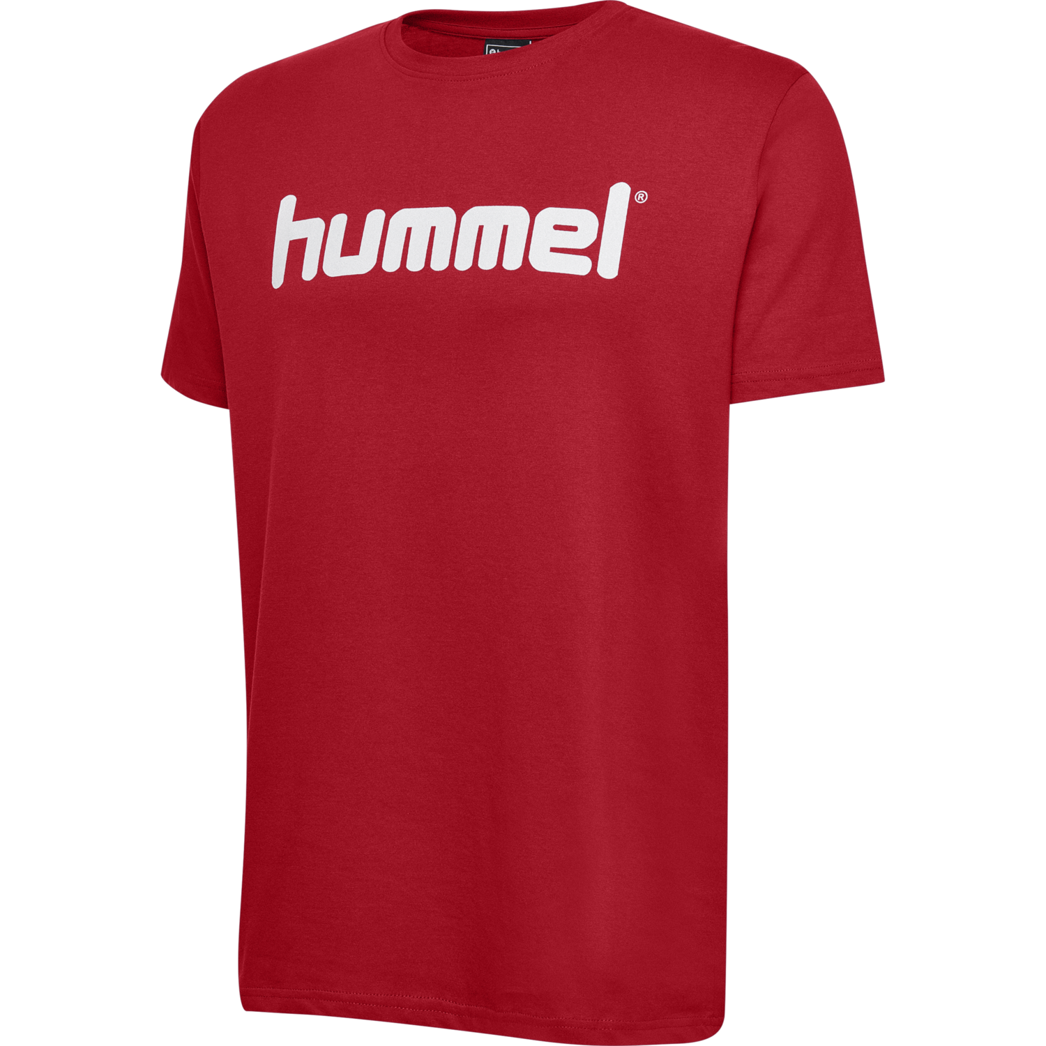 HUMMEL GO COTTON LOGO T-SHIRT S/S, TRUE RED, packshot