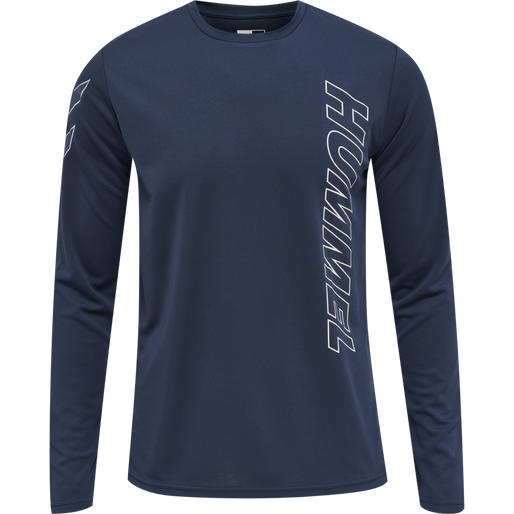 hmlTE TOPAZ T-SHIRT L/S, INSIGNIA BLUE, packshot