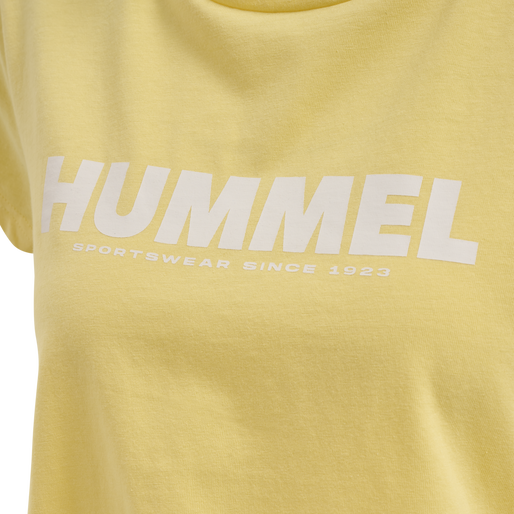hmlLEGACY WOMAN CROPPED T-SHIRT, GOLDEN HAZE, packshot