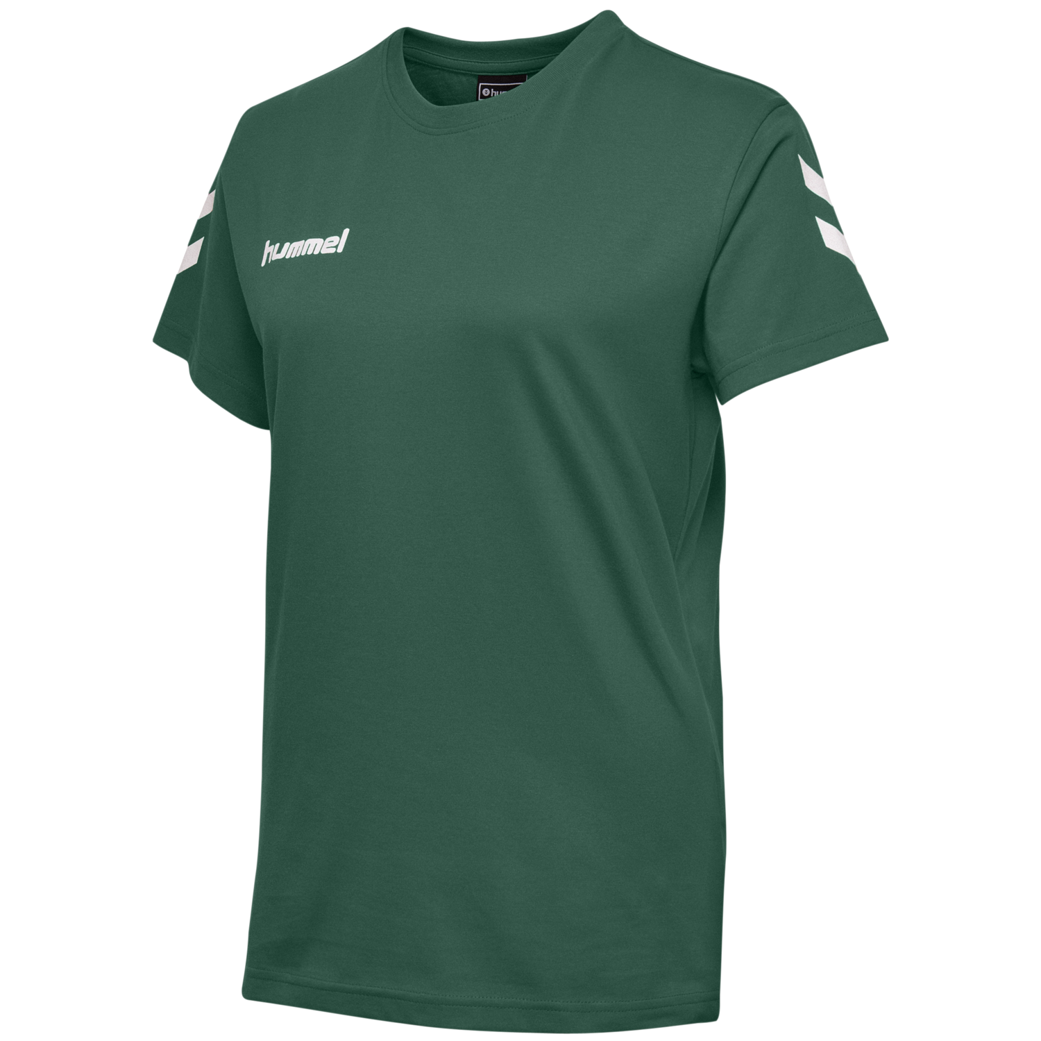 HUMMEL GO COTTON T-SHIRT WOMAN S/S, EVERGREEN, packshot