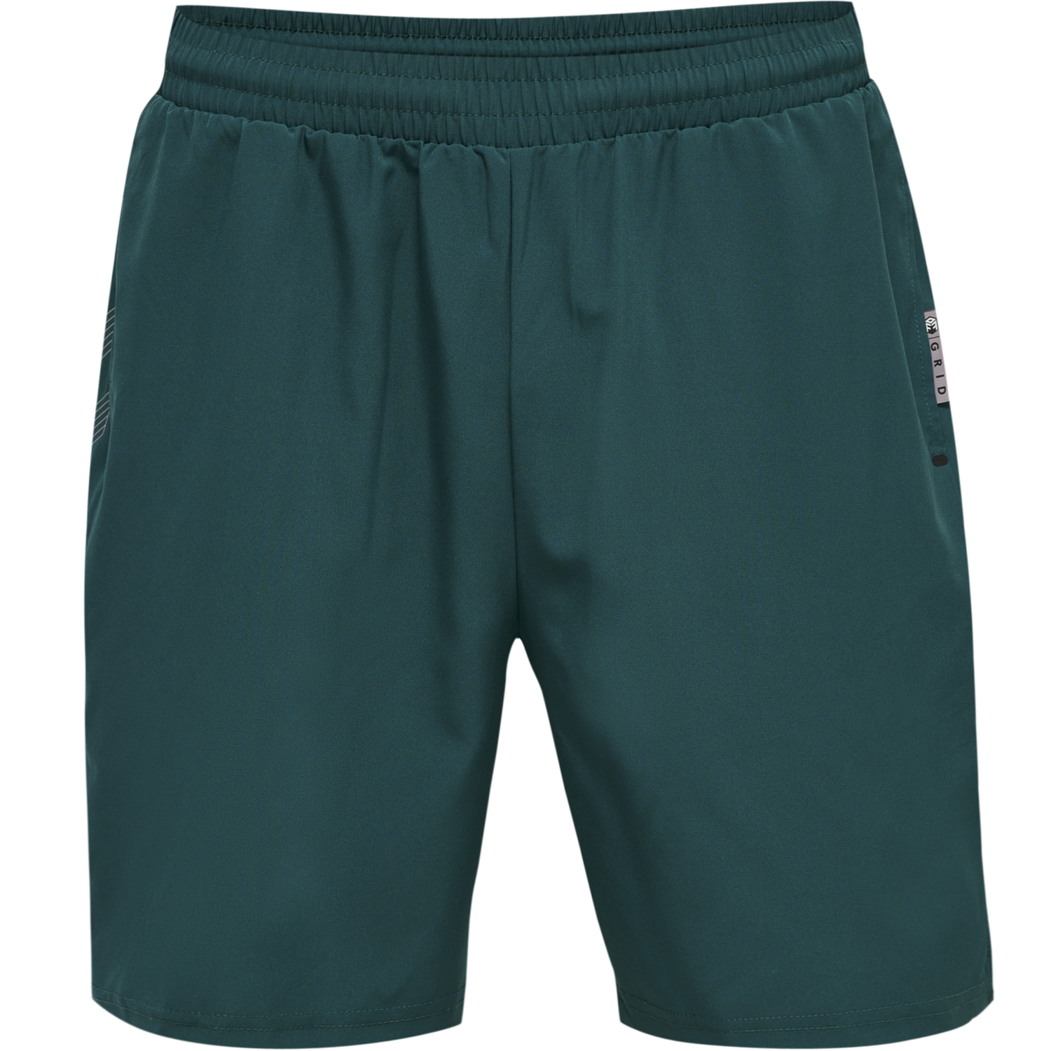 hmlMOVE GRID WOVEN SHORTS, DEEP TEAL, packshot