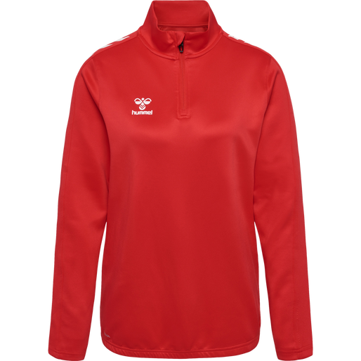 hmlCORE XK HALF ZIP SWEAT WOMAN, TRUE RED, packshot