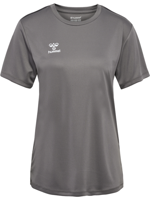 hmlESSENTIAL JERSEY S/S WOMAN, STEEL GRAY, packshot