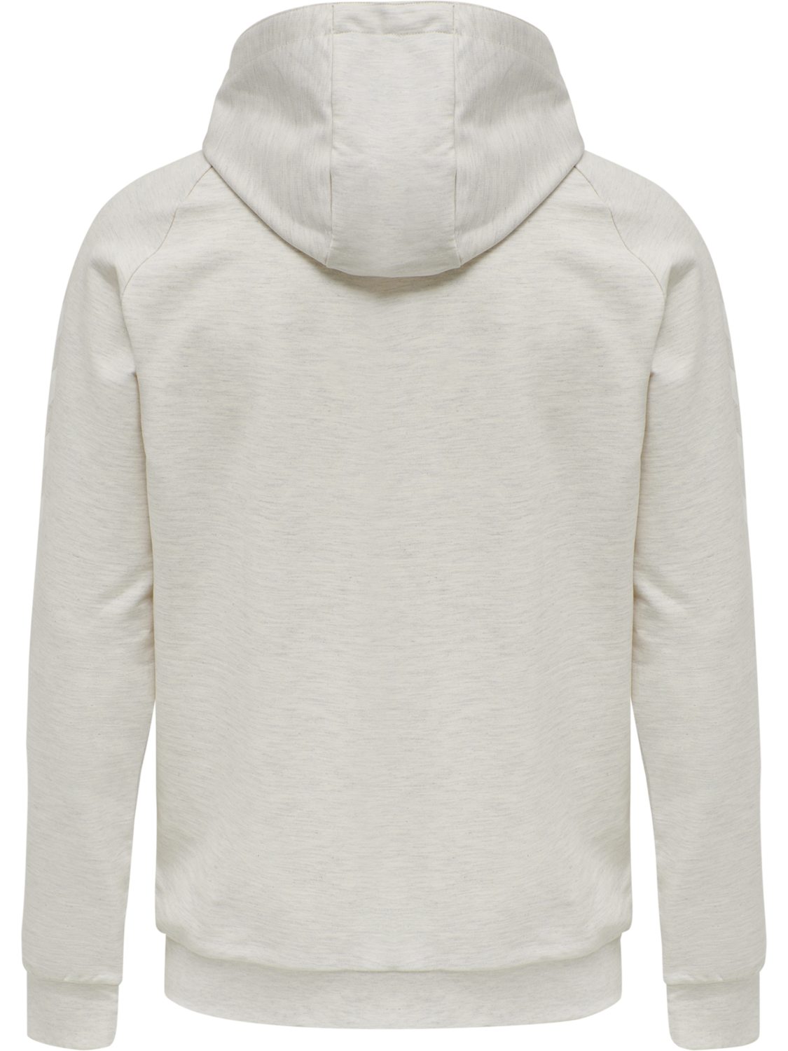 HUMMEL GO COTTON ZIP HOODIE, EGRET MELANGE, packshot