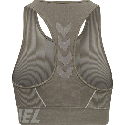 hmlTE CHRISTEL SEAMLESS SPORTS TOP, CHATEAU GRAY/DRIFTWOOD MELANGE, packshot