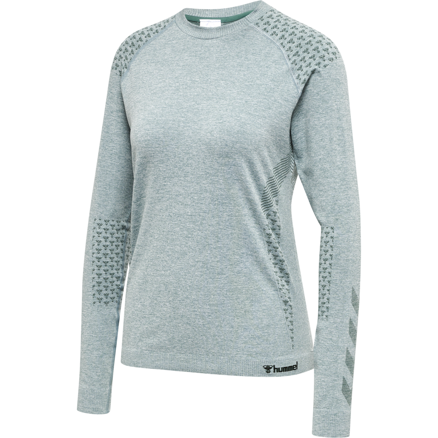 hmlCI SEAMLESS T-SHIRT L/S, NORTH ATLANTIC MELANGE, packshot