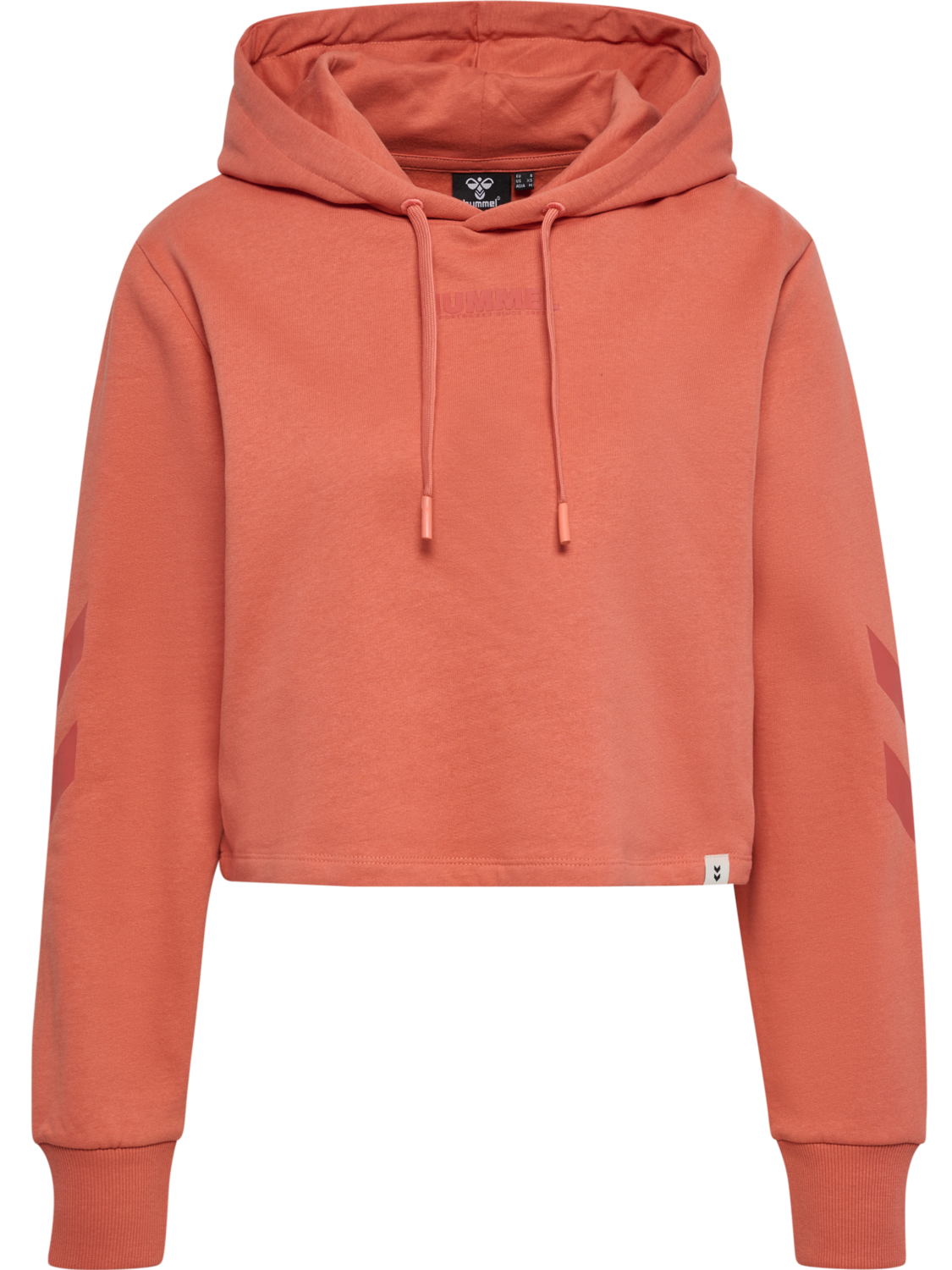 hmlLEGACY WOMAN CROPPED HOODIE, APRICOT BRANDY, packshot