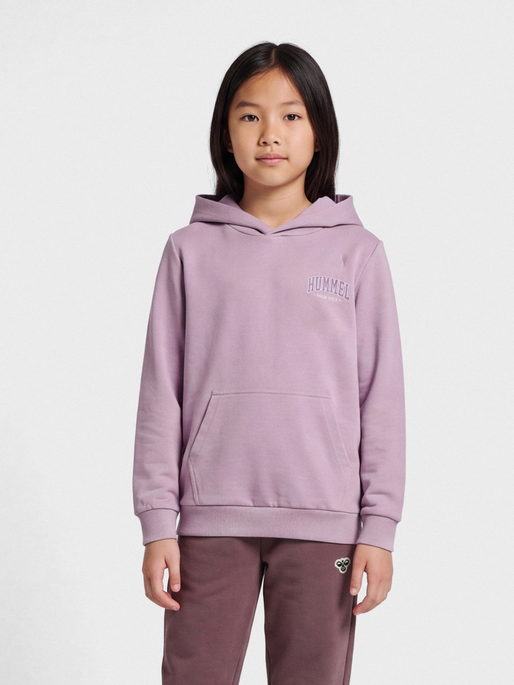 hmlFAST HOODIE, MAUVE SHADOW, model