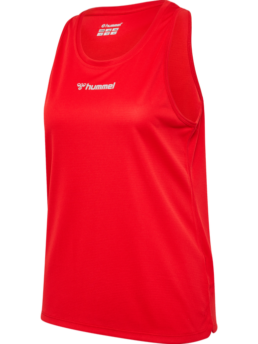 hmlRUN SINGLET S/L WOMAN, TANGO RED, packshot