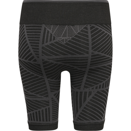 hmlMT ENERGY SEAMLESS MW SHORTS, BLACK/ASPHALT MELANGE hmlMT ENERGY SEAMLESS MW SHORTS, BLACK/ASPHALT MELANGE, packshot