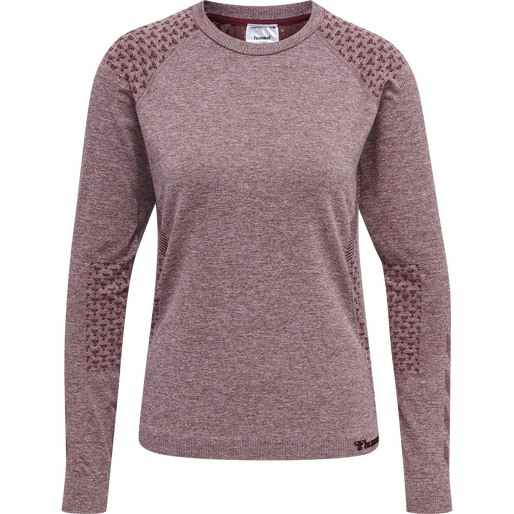 hmlCI SEAMLESS T-SHIRT L/S, NOCTURNE MELANGE, packshot