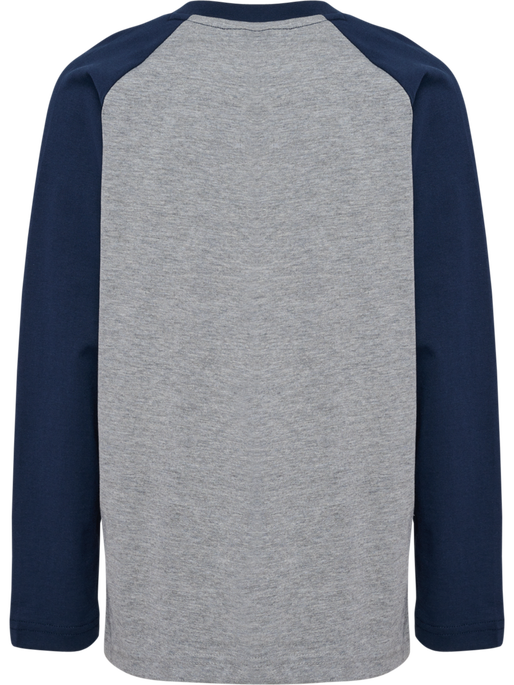 hmlJR RAGLAN LOOSE T-SHIRT L/S BEE, DRESS BLUES hmlJR RAGLAN LOOSE T-SHIRT L/S BEE, DRESS BLUES, packshot