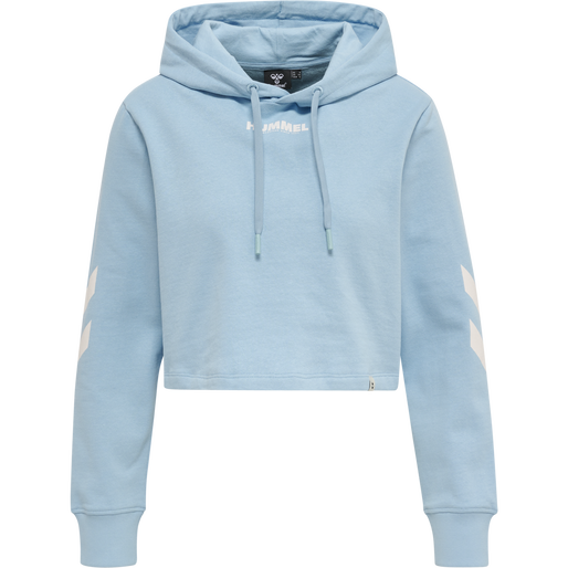 hmlLEGACY WOMAN CROPPED HOODIE, PLACID BLUE, packshot