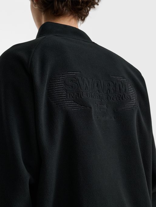 hmlFLEECE HALFZIP SW, BLACK, model