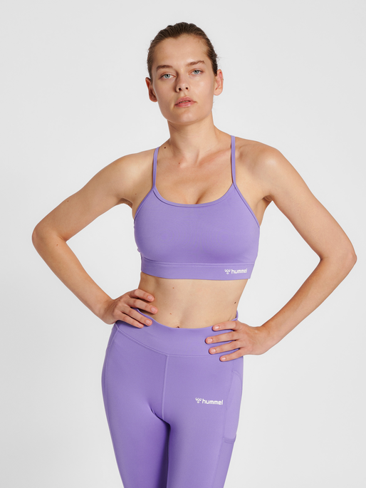 hummel MT CHIPO PADDED SPORTS BRA - PAISLEY PURPLE