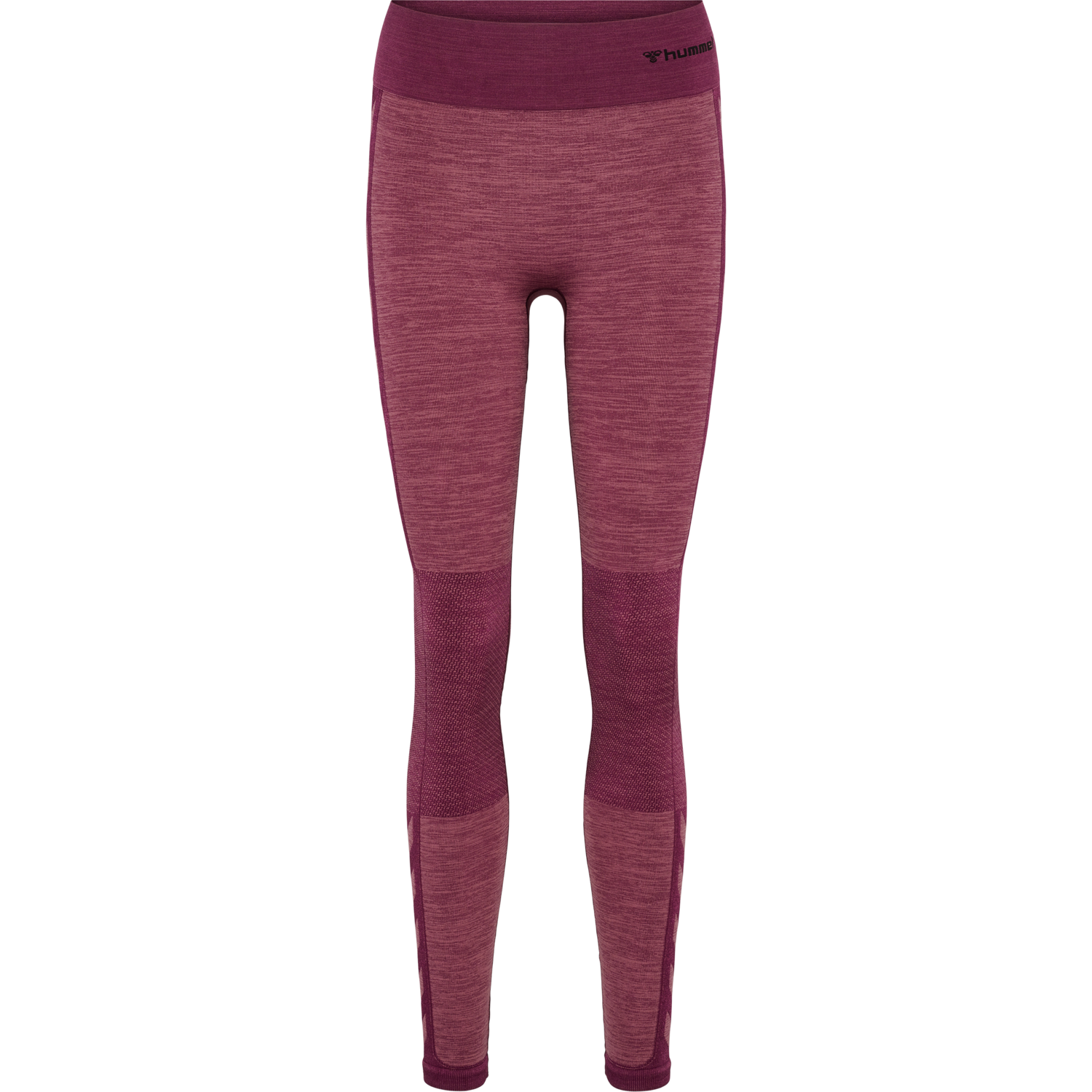 hmlCLEA SEAMLESS MID WAIST TIGHTS, GRAPE WINE/CRUSHED BERRY MEL, packshot